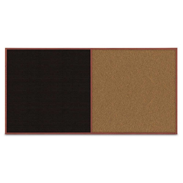 Enclosed Corkboard, 1 Door, 72"x48", 4" Fra, UV3419-BRONZE-MEDGRY